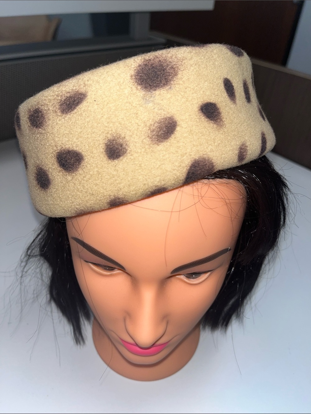 Sur la Tete Wool Animal Print Pillbox Hat - Women's Fashion Accessory